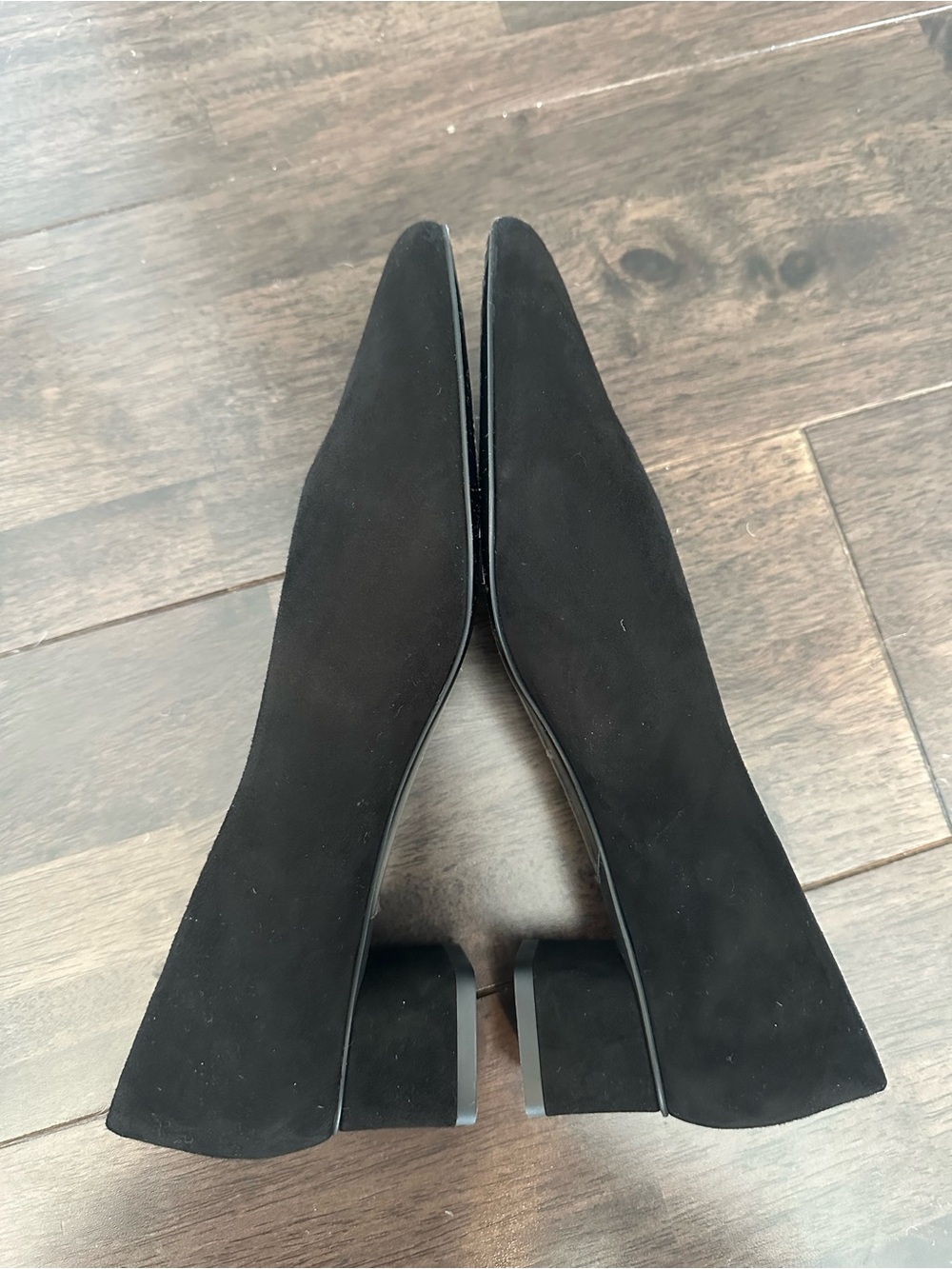 Everlane Black Pointed Toe Suede Flats - Picture 4 of 6